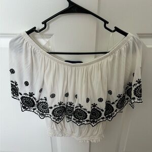 Blue Rain cold shoulder top